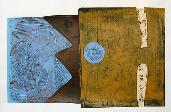 Abstract in Brown and Blue